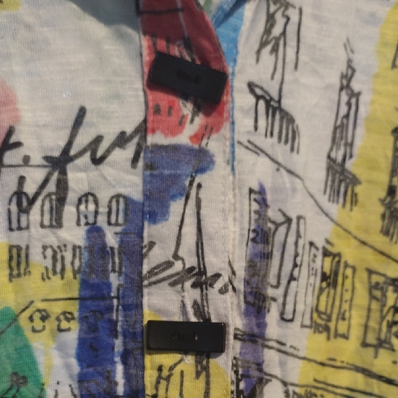 Ali Miles Multicolor City Abstract Shirt - Picture 9 of 16